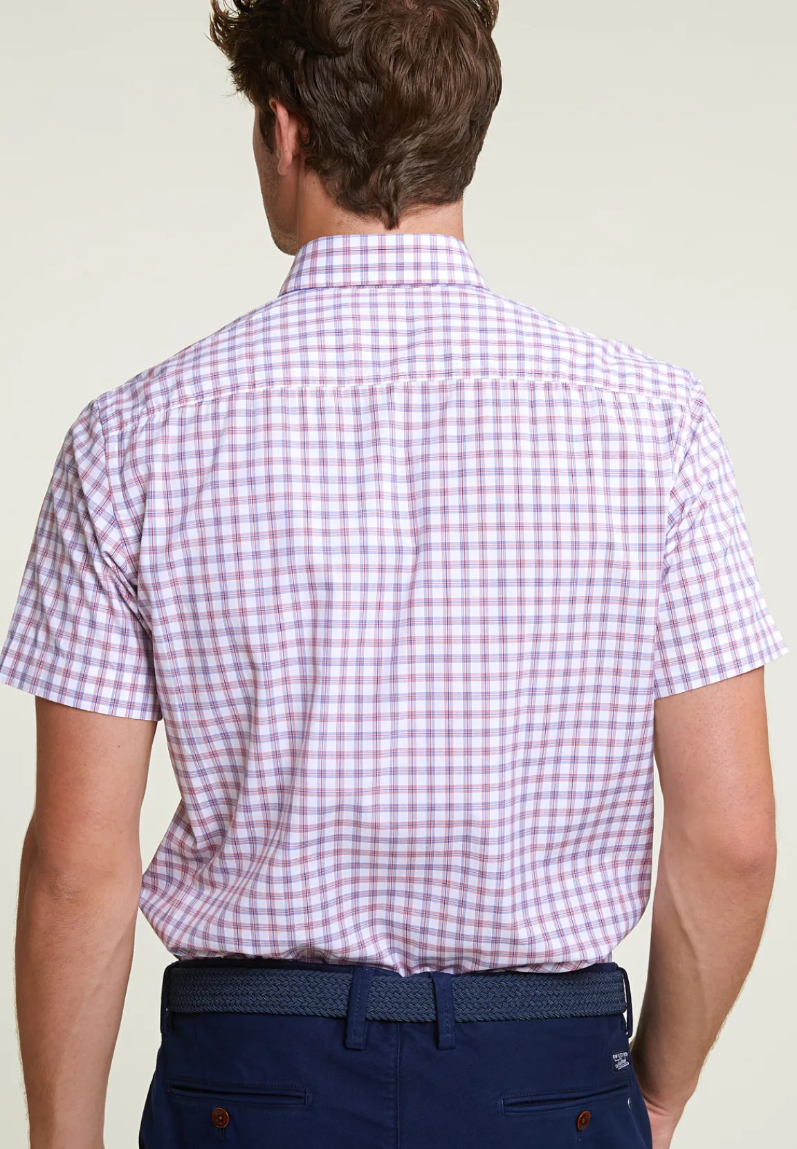 Discount River Woods Custom fit geruit hemd korte mouwen multi -