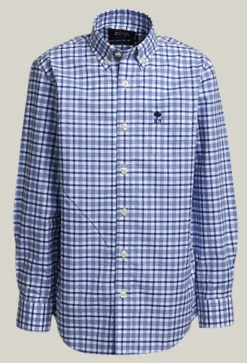 Best River Woods Custom fit geruit hemd met zak multi -