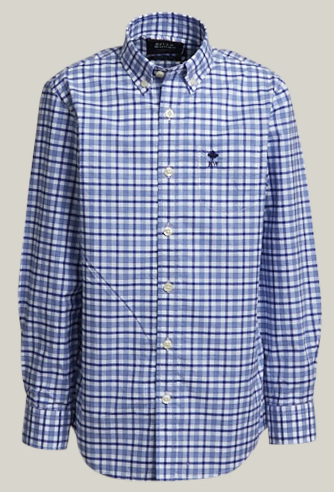 Best River Woods Custom fit geruit hemd met zak multi -