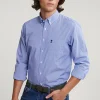 Sale River Woods Custom fit geruit hemd met zak blauw/wit -