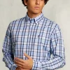 Best River Woods Custom fit geruit hemd met zak blauw/wit -