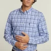 Hot River Woods Custom fit geruit hemd met zak multi -