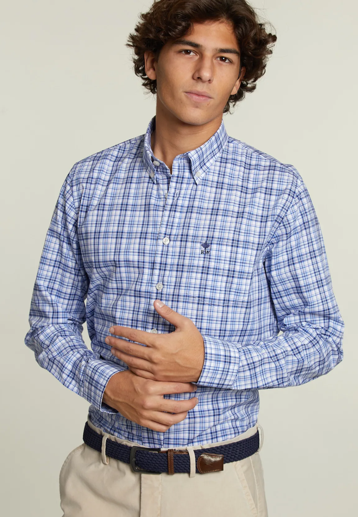 Hot River Woods Custom fit geruit hemd met zak multi -