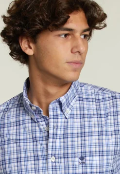 Hot River Woods Custom fit geruit hemd met zak multi -