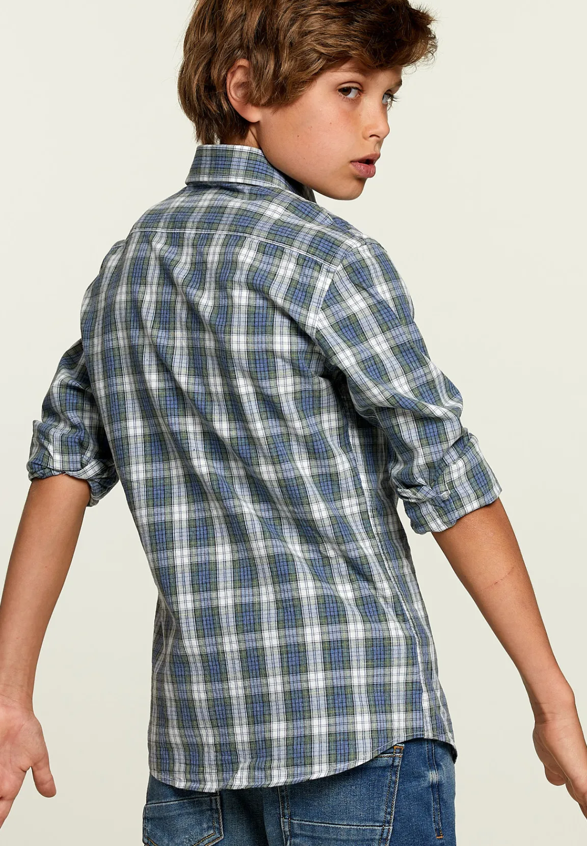 Sale River Woods Custom fit geruit hemd met tzak multi -