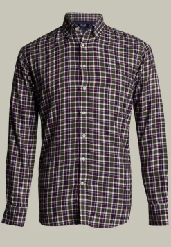 New River Woods Custom fit geruit hemd multi -