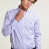 Discount River Woods Custom fit geruit hemd rood/blauw -