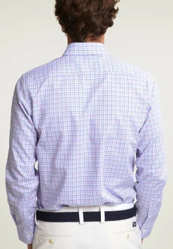 Discount River Woods Custom fit geruit hemd rood/blauw -