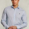 Online River Woods Custom fit gestipt hemd blauw/groen -