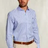 Discount River Woods Custom fit gestreept hemd blauw/wit -