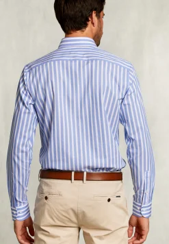 Discount River Woods Custom fit gestreept hemd blauw/wit -