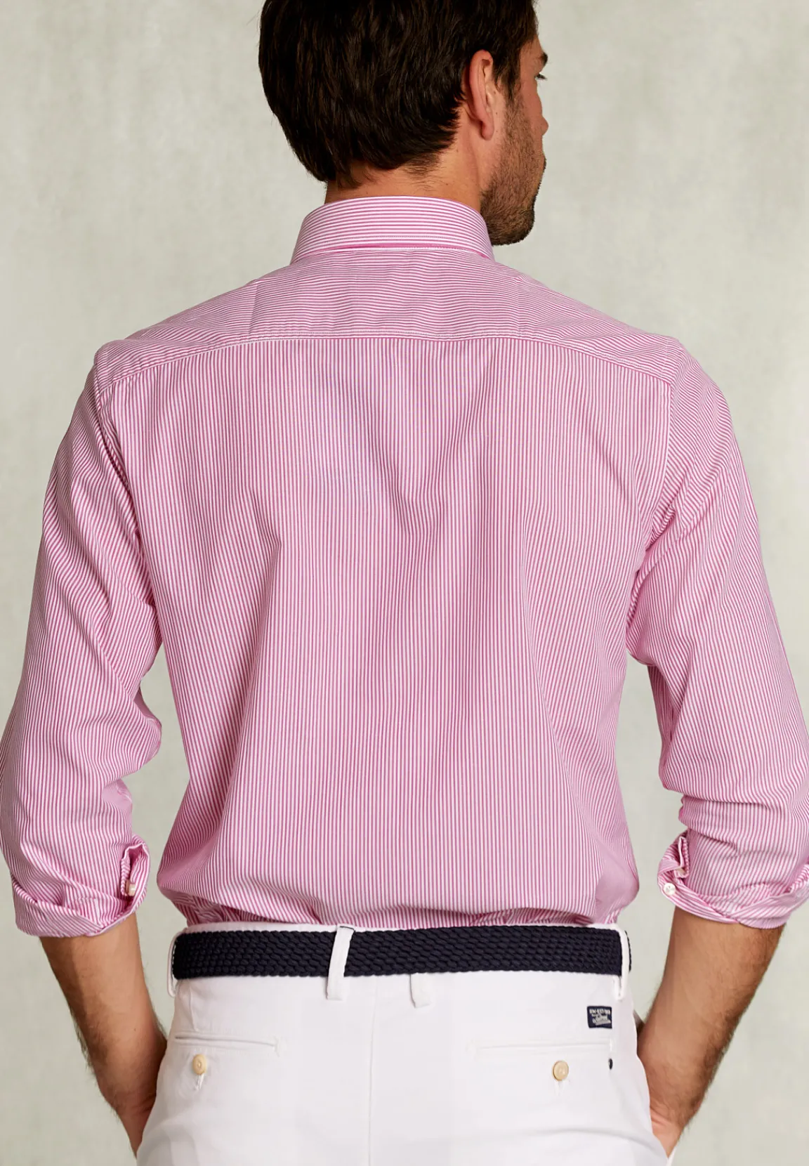 Sale River Woods Custom fit gestreept hemd met zak rood/wit -