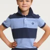Clearance River Woods Custom fit gestreepte stretch polo night blue mix/seashore mix -