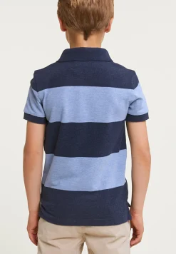 Clearance River Woods Custom fit gestreepte stretch polo night blue mix/seashore mix -
