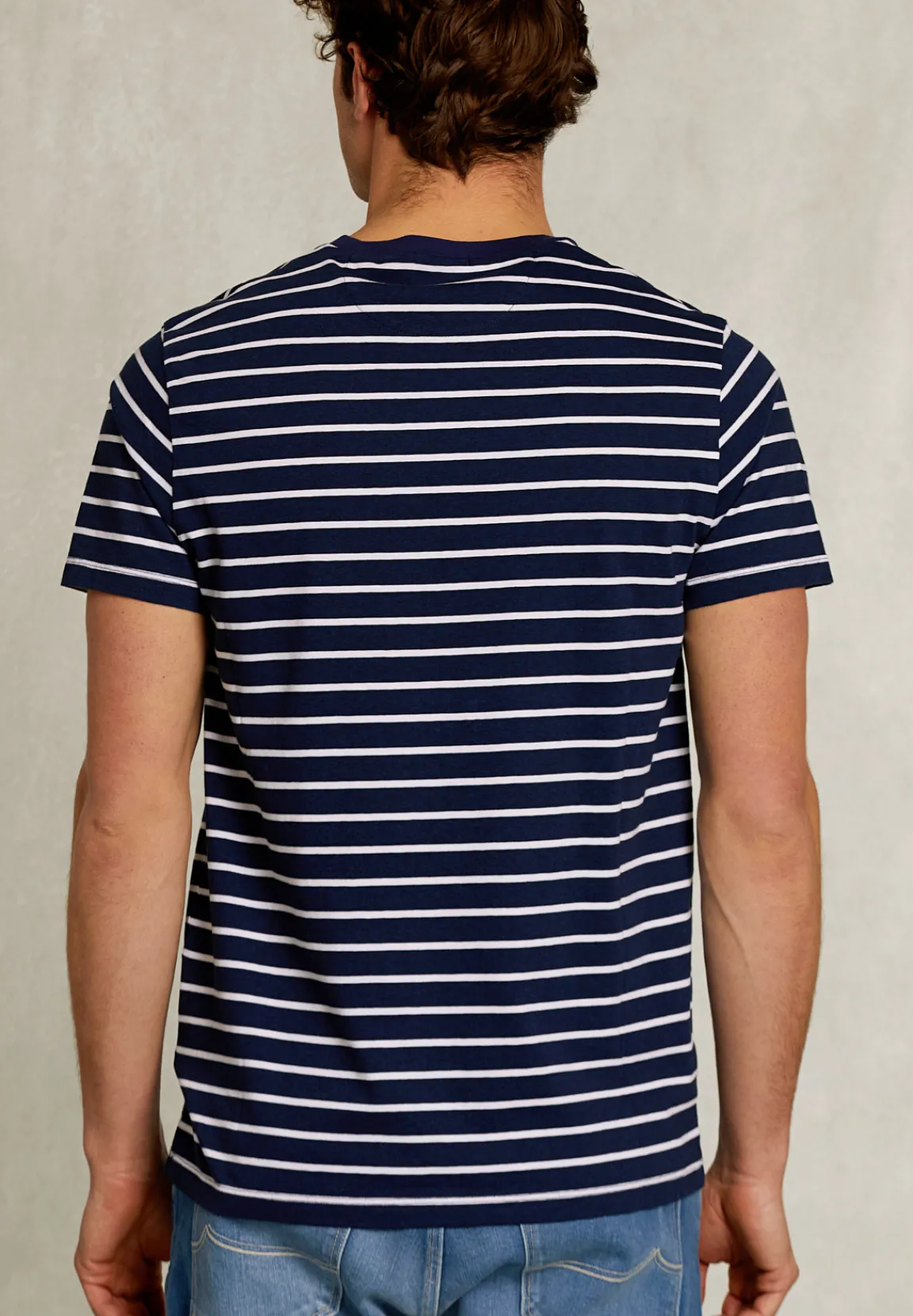 Online River Woods Custom fit gestreepte T-shirt oxford blue -