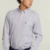 Online River Woods Custom fit getreept hemd multi -