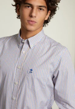 Online River Woods Custom fit getreept hemd multi -