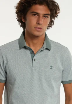 Hot River Woods Custom fit jacquard pique polo mint mix -