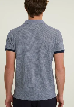 Online River Woods Custom fit jacquard polo navy/écru -