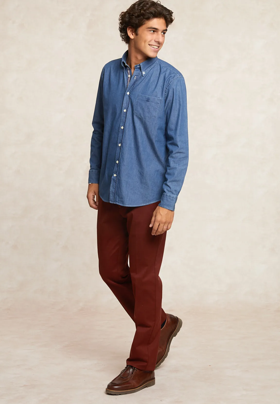 Sale River Woods Custom fit jeanshemd borstzak dk bleach -