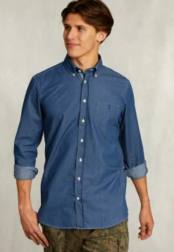 Hot River Woods Custom fit jeanshemd dk bleach -