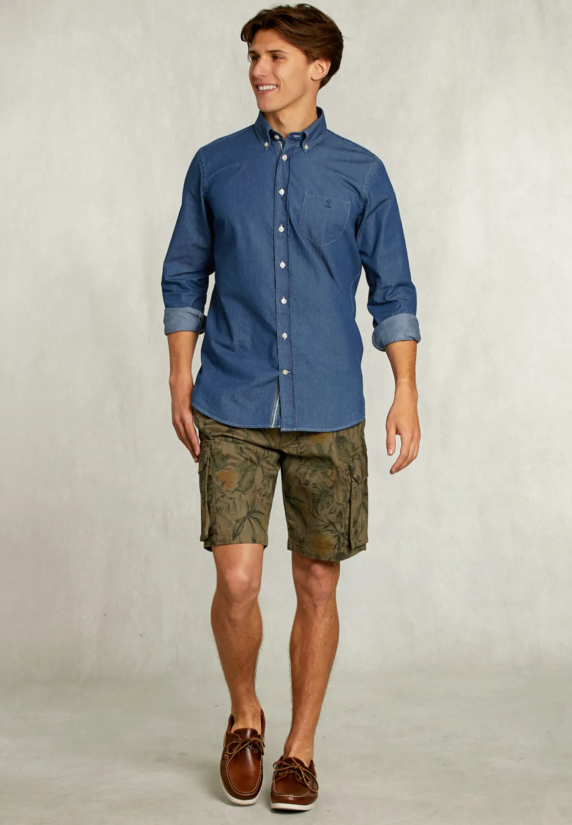 Hot River Woods Custom fit jeanshemd dk bleach -