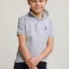 Outlet River Woods Custom fit katoenen basic stretch polo oyster mix -