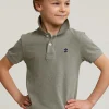New River Woods Custom fit katoenen basic stretch polo lt safari mix -