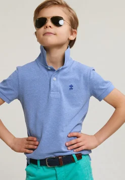 Online River Woods Custom fit katoenen basic stretch polo lt hamptons blue mix -