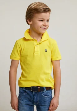 Sale River Woods Custom fit katoenen basic stretch polo lemonade -