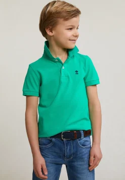Best River Woods Custom fit katoenen basic stretch polo jungle green -