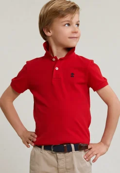 Clearance River Woods Custom fit katoenen basic stretch polo harvard red -
