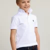 Fashion River Woods Custom fit katoenen basic stretch polo wit -