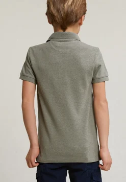 New River Woods Custom fit katoenen basic stretch polo lt safari mix -