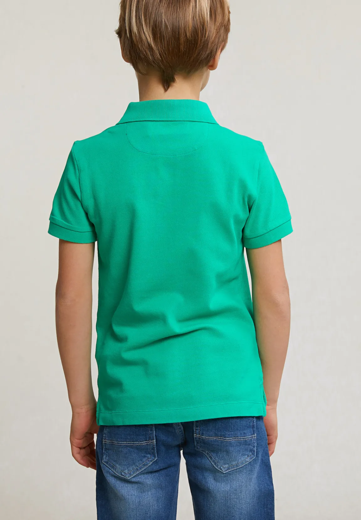 Best River Woods Custom fit katoenen basic stretch polo jungle green -