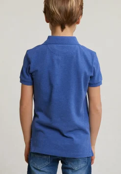 Sale River Woods Custom fit katoenen basic stretch polo hamptons blue mix -