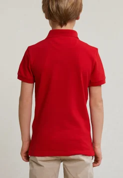 Clearance River Woods Custom fit katoenen basic stretch polo harvard red -