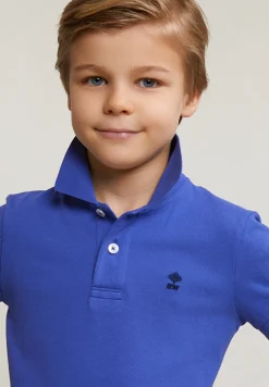 Fashion River Woods Custom fit katoenen basic stretch polo reef blue -