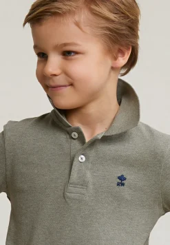 New River Woods Custom fit katoenen basic stretch polo lt safari mix -