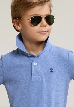 Online River Woods Custom fit katoenen basic stretch polo lt hamptons blue mix -