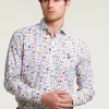 New River Woods Custom fit katoenen gebloemd hemd multi -