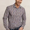 Outlet River Woods Custom fit katoenen gebloemd hemd multi -