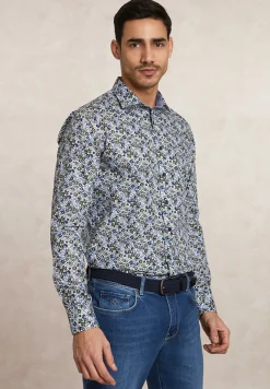 Clearance River Woods Custom fit katoenen gebloemd hemd multi -
