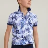 Sale River Woods Custom fit katoenen gebloemde polo écru -