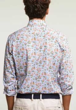 New River Woods Custom fit katoenen gebloemd hemd multi -