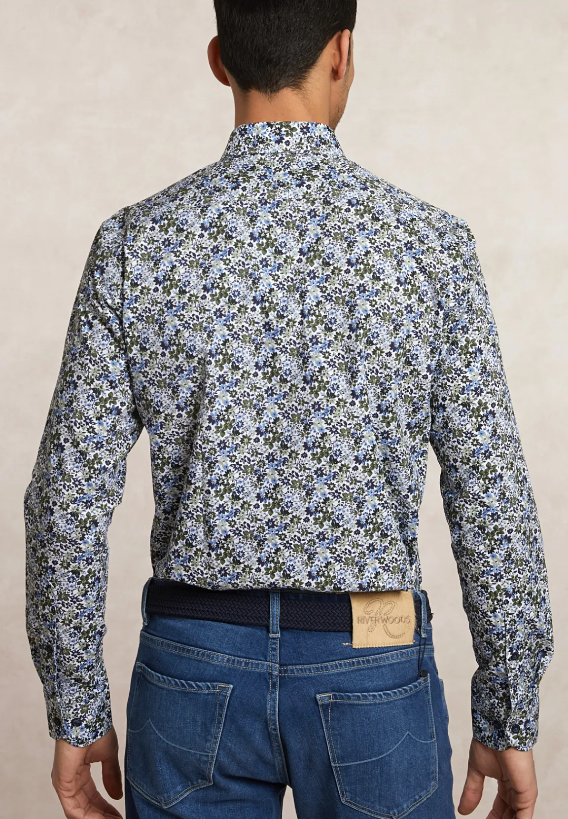 Clearance River Woods Custom fit katoenen gebloemd hemd multi -