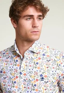 New River Woods Custom fit katoenen gebloemd hemd multi -