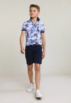 Sale River Woods Custom fit katoenen gebloemde polo écru -