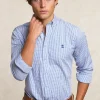 Best River Woods Custom fit katoenen geruit hemd blauw/wit -