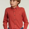 Fashion River Woods Custom fit katoenen hemd blush -
